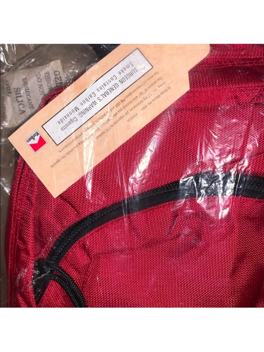 Marlboro Cowboy Chronicles Red and Black Zippered Backpack NWT